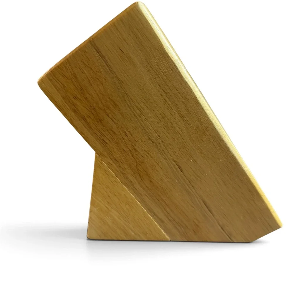 Henckels Wooden Knife Block 6 Slot Natural Wood Kitchen Cutlery Storage Block